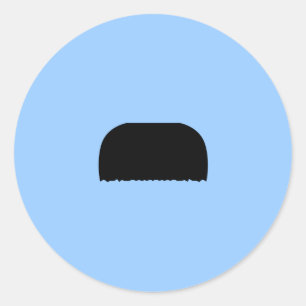 Toothbrush Mustache Runder Aufkleber