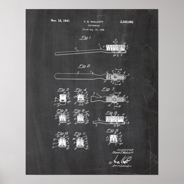 Toothbrush-Patent Poster (Vorne)
