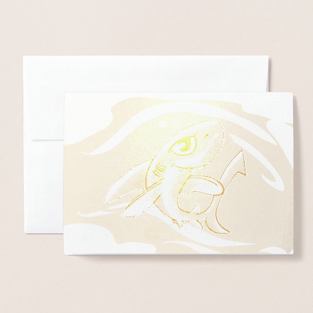 Toothinning Shark Foil Card Folienkarte (Vorderseite mit Umschlag)
