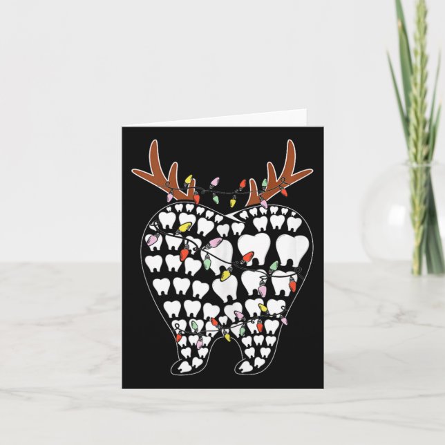 Toothmas Tooth Santa Reindeer Xmas Dentist Christm Karte (Vorderseite)
