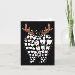 Toothmas Tooth Santa Reindeer Xmas Dentist Christm Karte