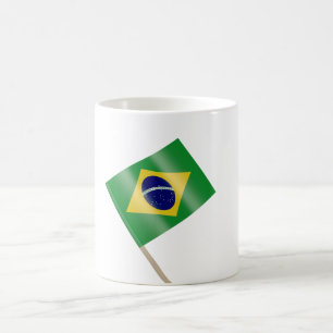 Toothpick mit brasilianischer Flagge Kaffeetasse