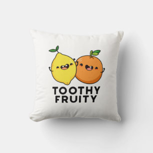 Toothy Fruity Funny Fruit Pun Kissen