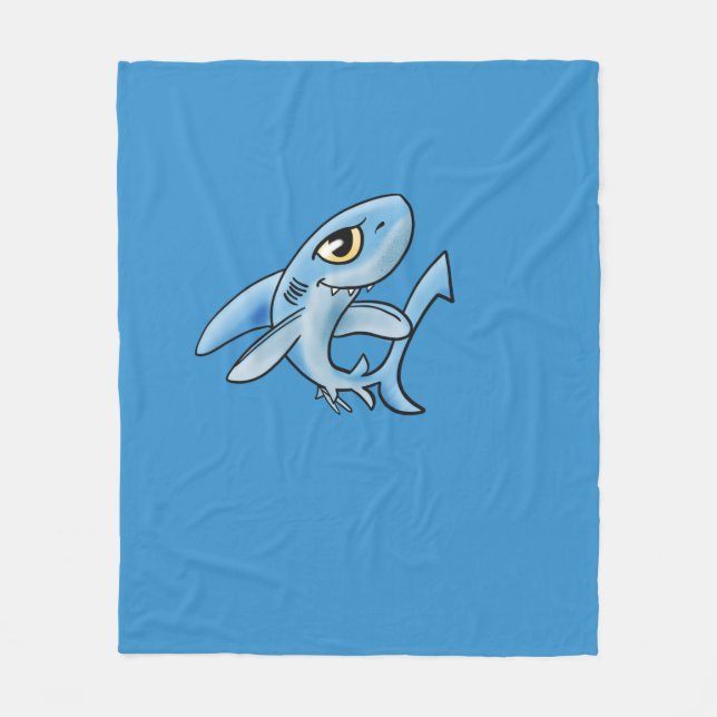 Toothy Grin Shark Fleece Blanket (Vorderseite)