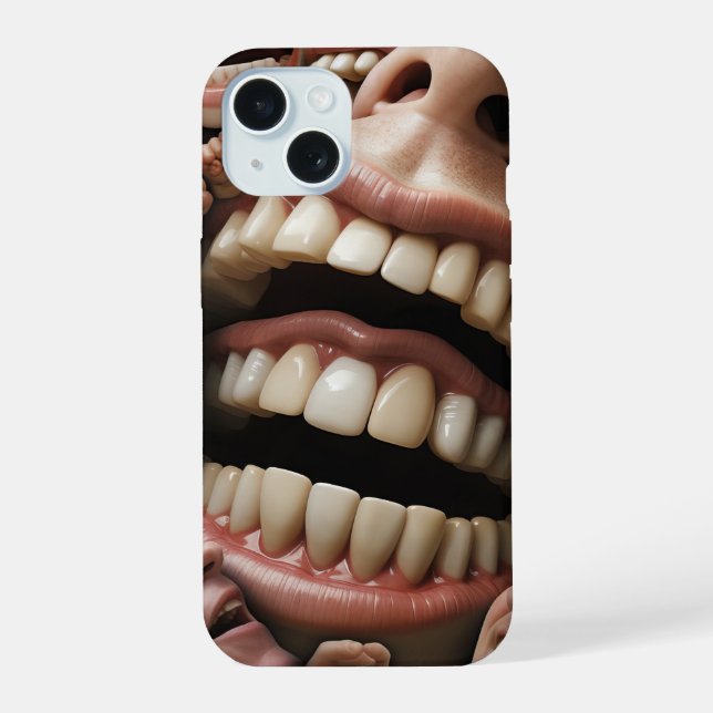 Toothy iPhone Case 15 Hülle (Rückseite)