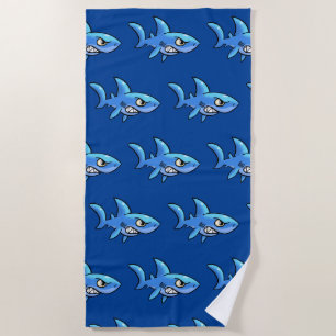 Toothy Shark Beach Handtuch