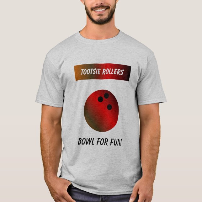 Tootsie-Rollen, Schüssel für Spaß! T - SHIRT (Vorderseite)