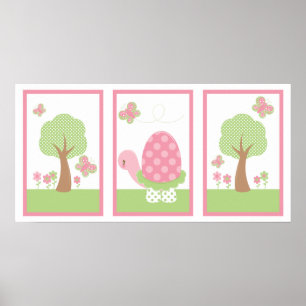 Tootsie Turtle Wall Print Pink Poster
