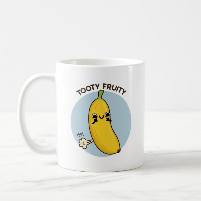 Tooty Fruity Funny Banana Frucht Puff Kaffeetasse (Links)