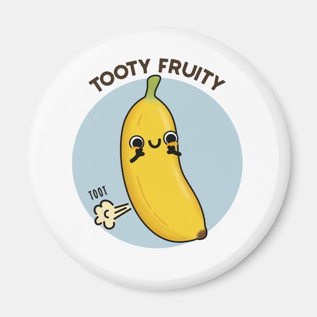 Tooty Fruity Funny Banana Frucht Puff Magnet (Vorne)