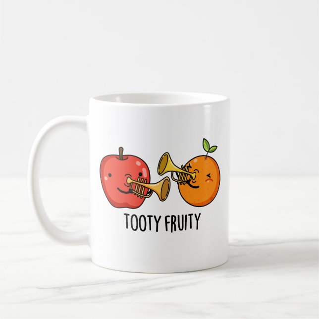 Tooty Fruity Funny Fruit Musician Puff Kaffeetasse (Links)