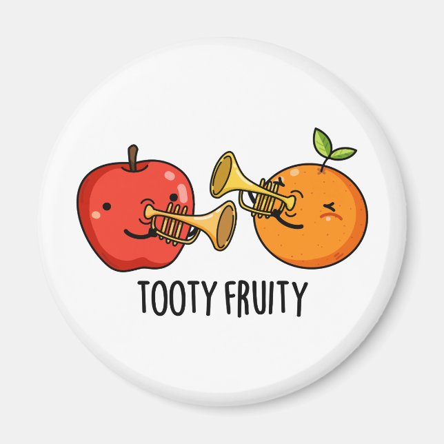 Tooty Fruity Funny Fruit Musician Puff Magnet (Vorne)