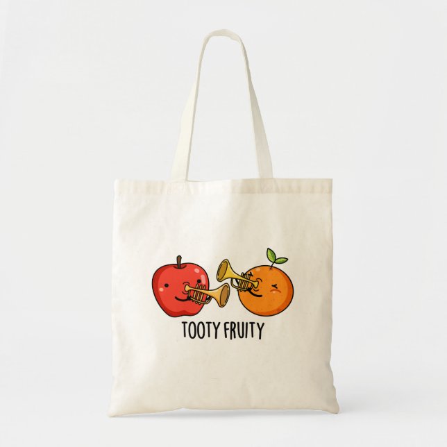 Tooty Fruity Funny Fruit Musician Puff Tragetasche (Vorne)