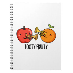 Tooty Fruity Funny Fruit Musiker Wortspiel Notizblock