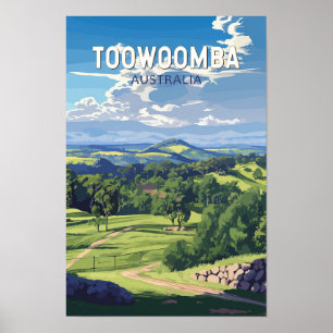 Toowoomba Australien Reise Kunst Vintage Poster