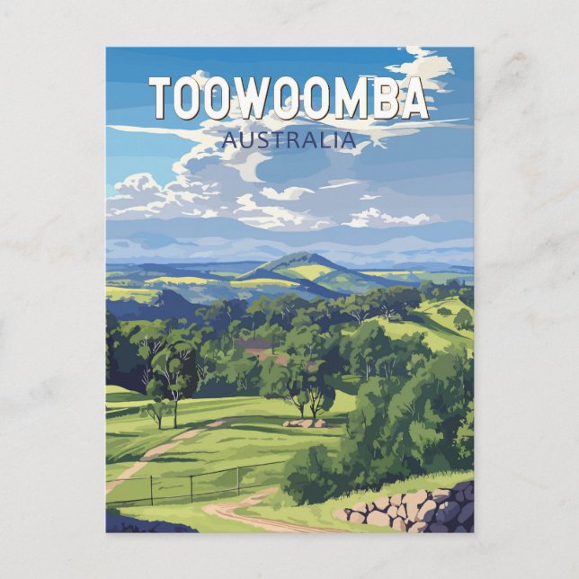 Toowoomba Australien Reisen Kunst Vintag Postkarte (Vorderseite)