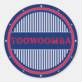 Toowoomba City Pride Emblem – Australische Identit Runder Aufkleber