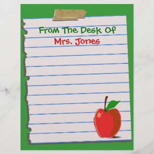 Top 10 Award! Lehrerin Letterhead Stationery