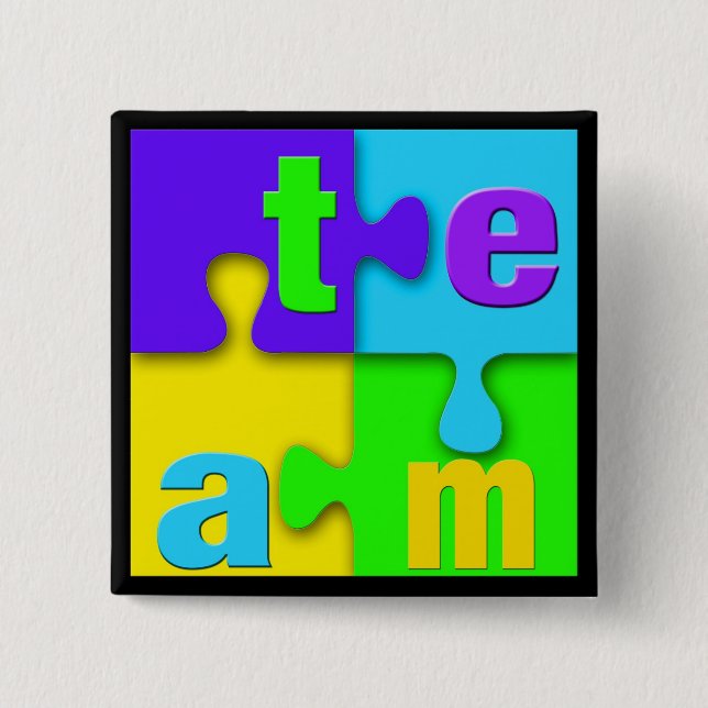 Top 10 Preis! Team-Puzzlespiel-Buttone Button (Vorderseite)