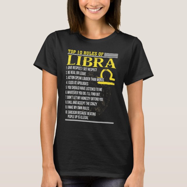 Top 10 Regeln der Libra 23. September - Okt 23 Kön (Vorderseite)