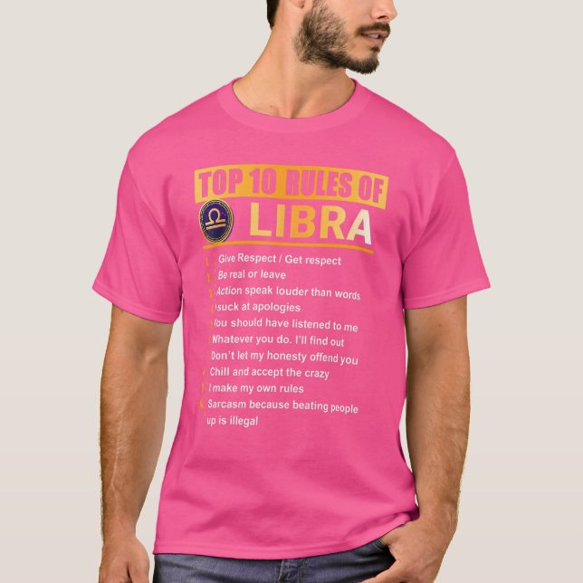 Top 10 Regeln für Libra Zodiac Geburtstag (Vorderseite)