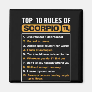 Top 10 Regeln von Scorpio, Funny Scorpio Fakten, Z Magnet