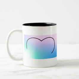 Top-Abschluss in Pastellfarben Zweifarbige Tasse