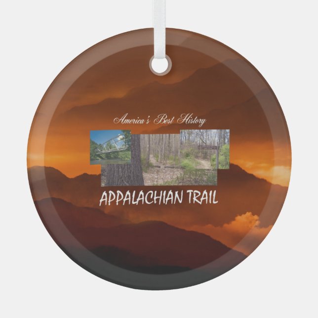 TOP Appalachian Trail Glass Ornament (Vorderseite)