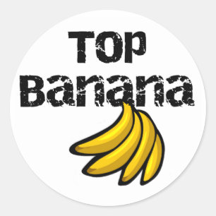 Top Banana Runder Aufkleber