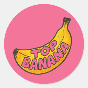 Top Banana Runder Aufkleber