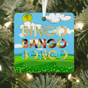 TOP Bingo Bango Bongo Metal Ornament Aus Metall
