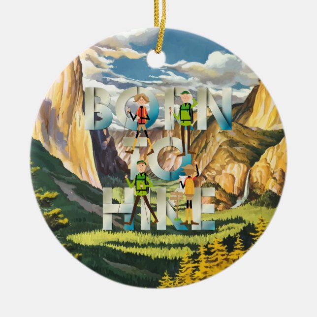 TOP Born to Hike Keramik Ornament (Vorne)