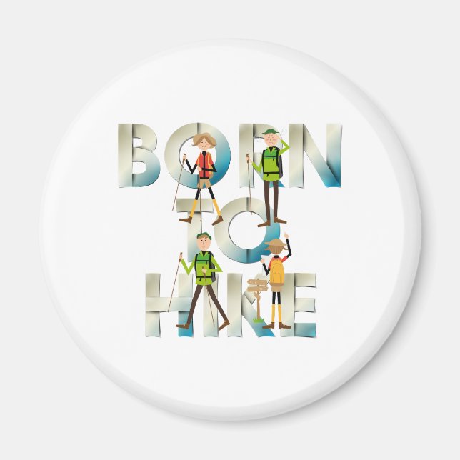 TOP Born to Hike Magnete (Vorne)