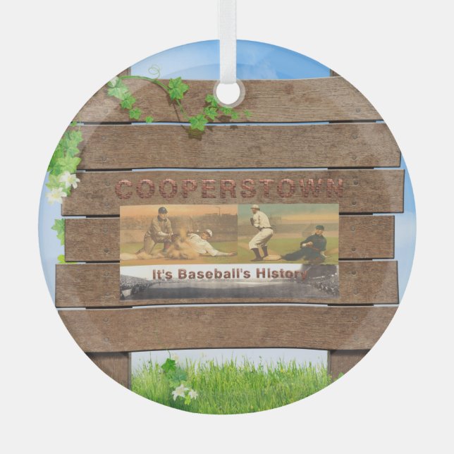 TOP Cooperstown Glass Ornament (Vorderseite)
