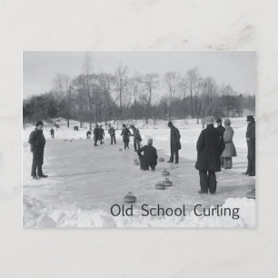 TOP Curling Old School Postkarte