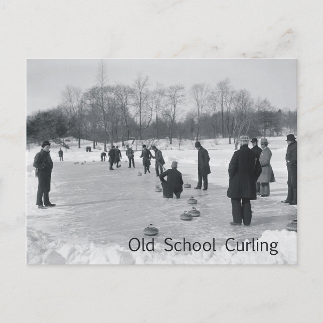 TOP Curling Old School Postkarte (Vorderseite)