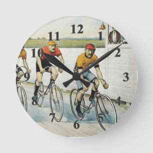 TOP Cycling Old School Runde Wanduhr