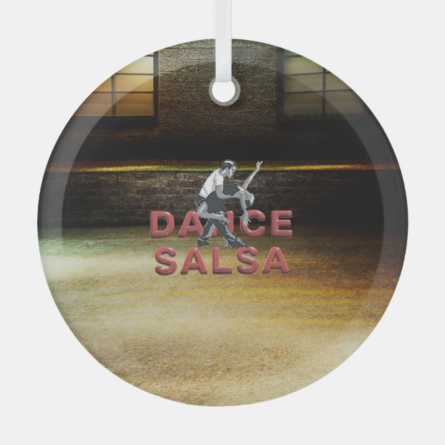 TOP Dance Salsa Glas Ornament Ornament Aus Glas (Vorderseite)