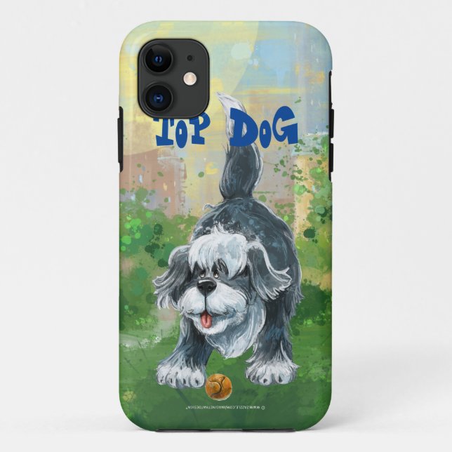 Top Dog Shaggy Schafhund Case-Mate iPhone Hülle (Rückseite)