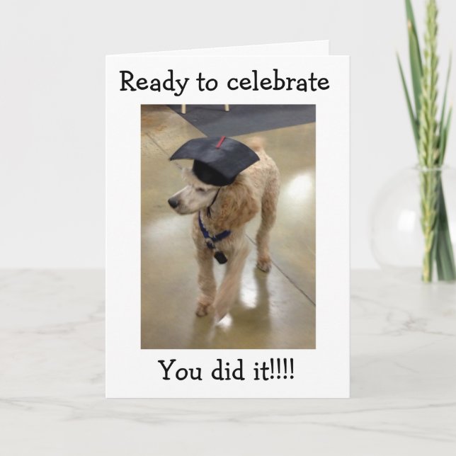 TOP DOG-YOU GRADUIERT! BEREIT ZUM FEIERN KARTE (Vorderseite)
