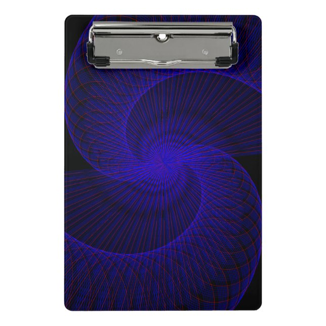 Top Down Dual Funnel Geometric Mini Clipboard Klemmbrett (Vorderseite)