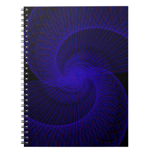 Top Down Dual Funnel Geometric Spiral Notebook Notizblock (Vorderseite)