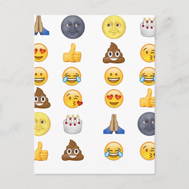 Top-Emoji-Sammlung Postkarte (Vorderseite)