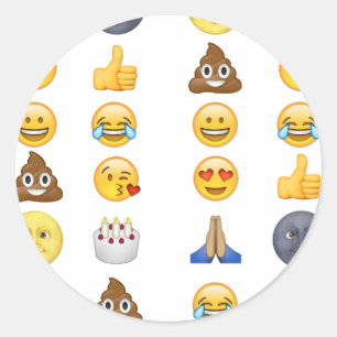 Top-Emoji-Sammlung Runder Aufkleber