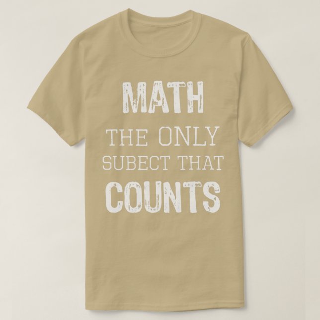 Top Fun Math Geek Teacher Geschenk nur Themen zähl (Design vorne)
