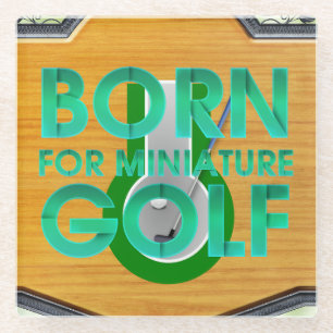 TOP Für Minigolf geboren Glasuntersetzer