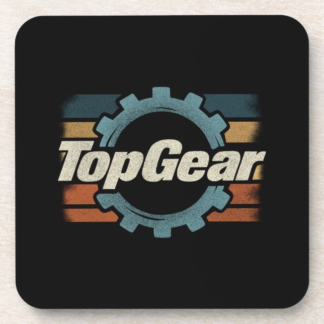 Top Gear Retro Vintage Getränkeuntersetzer (Vorderseite)