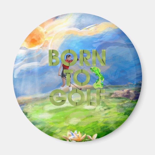 TOP Geboren zu Golfmagneten Magnet (Vorne)