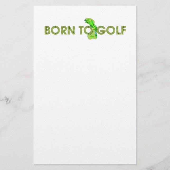 TOP Geboren zum Golf Briefpapier (Vorderseite)