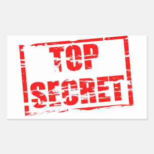 Top-geheime Briefmarke Rechteckiger Aufkleber